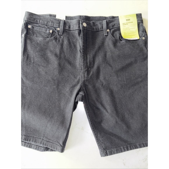 Levi's 405 Men's Regular Standard Stretch‎ Denim Mid Rise 10" Jean Shorts Black - Picture 1 of 5